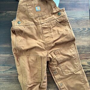 Carhartt Kids Brown Overalls- Flannel Lined